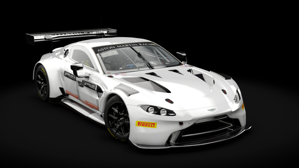 Aston Martin Vantage AMR GT3 Sprint 2019, skin factory white