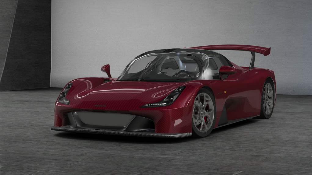 Dallara Stradale, skin rosso_carbonio_lucido