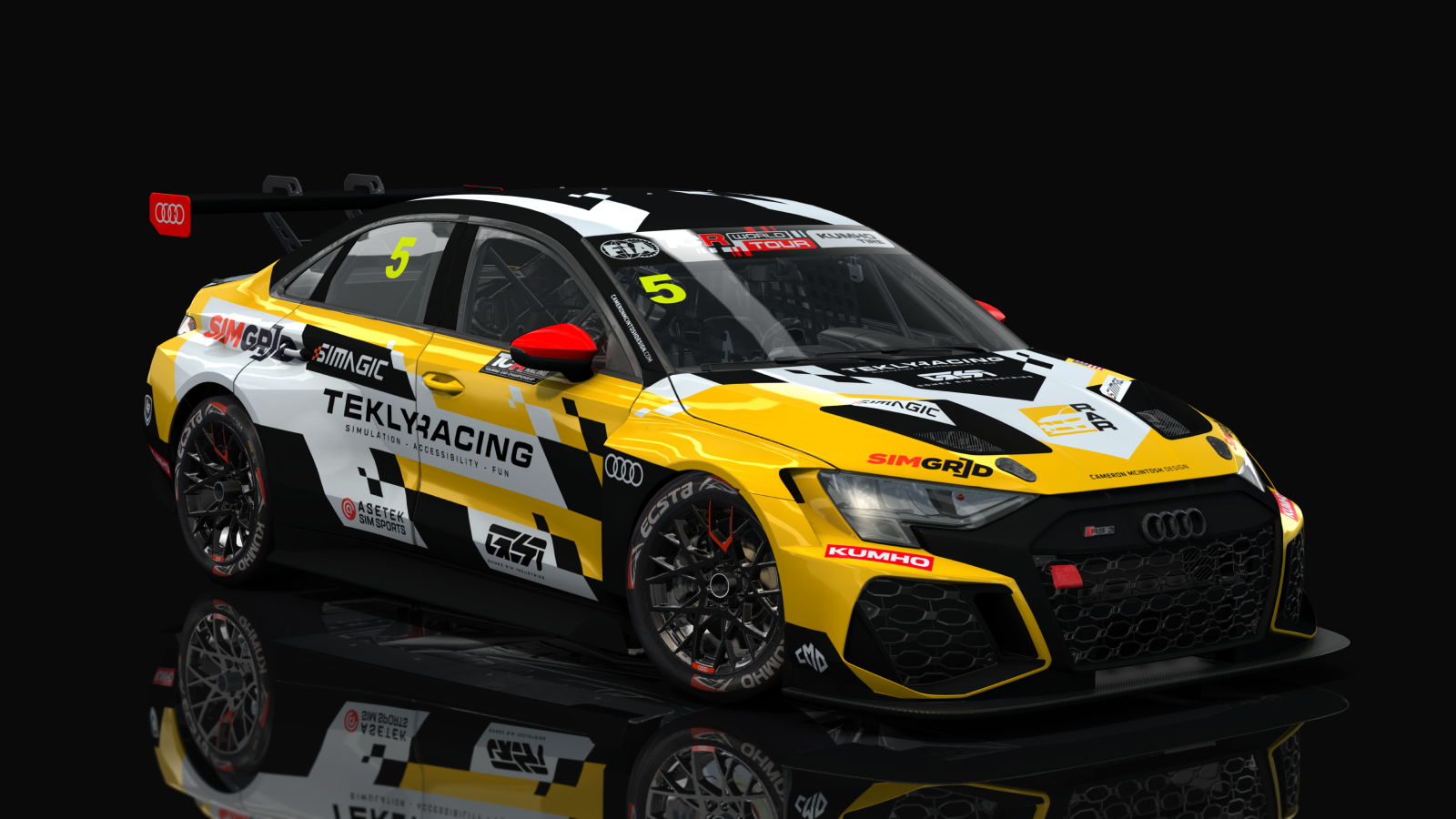 Audi RS3 LMS 2024, skin 2026 RRR Tekly Racing #05