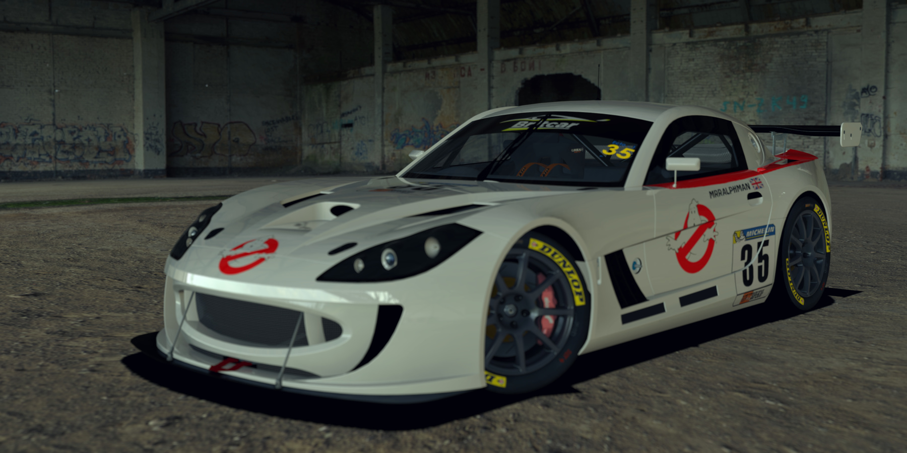Ginetta GT4 LHD, skin Ecto-1