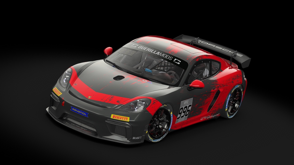 Porsche 718 Cayman GT4 Clubsport, skin rm_gt4_european_series_fictional_porsche_motorsport_red_996