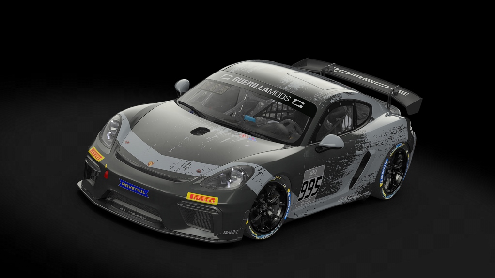 Porsche 718 Cayman GT4 Clubsport, skin rm_gt4_european_series_fictional_porsche_motorsport_silver_995