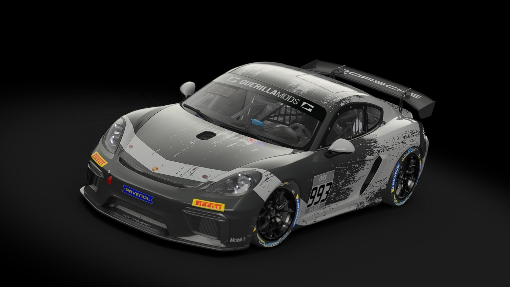 Porsche 718 Cayman GT4 Clubsport, skin rm_gt4_european_series_fictional_porsche_motorsport_white_993