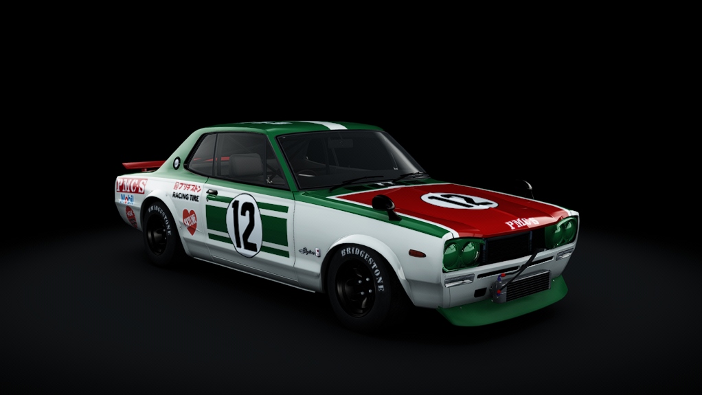 Nissan Skyline GT-R 2000, skin 12_Kawashima_1972_JapanFrandPrix