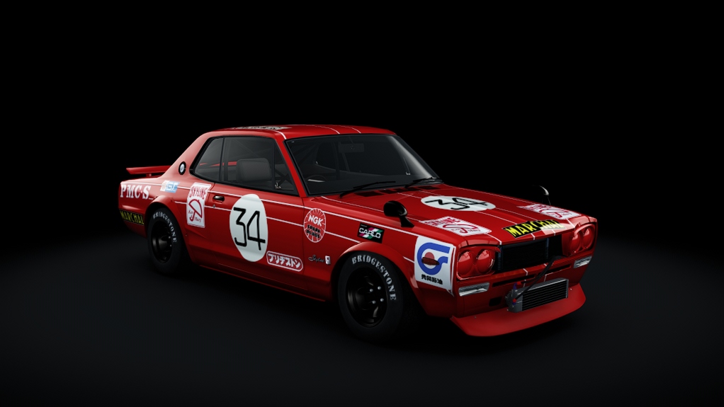 Nissan Skyline GT-R 2000, skin 34_Kubota_1973_RaceDeNippon6Hr