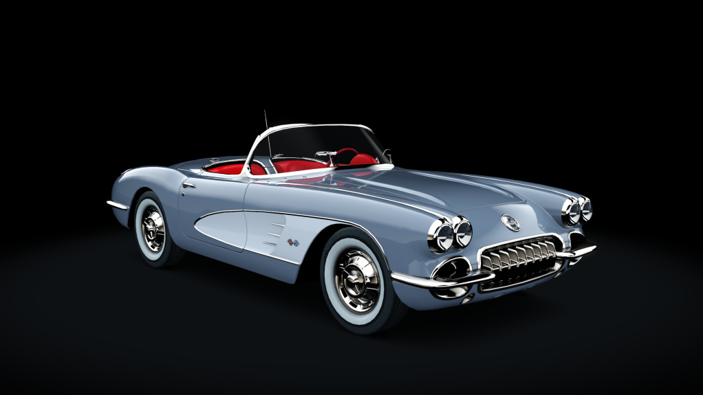 Chevrolet Corvette C1, skin inca_silver_white
