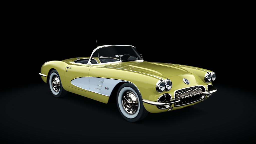 Chevrolet Corvette C1, skin panama_yellow_white