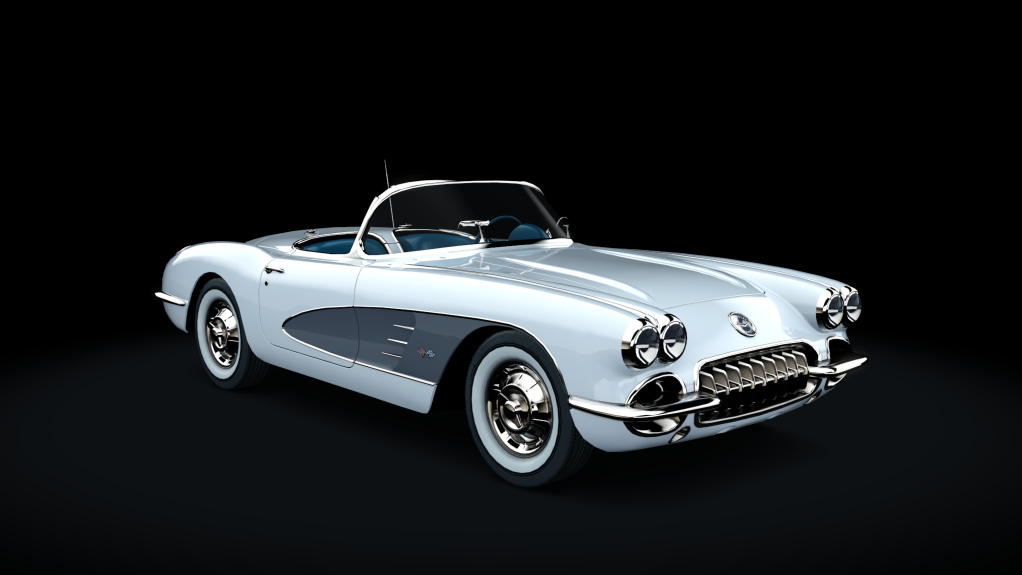Chevrolet Corvette C1, skin snowcrest_white_silver