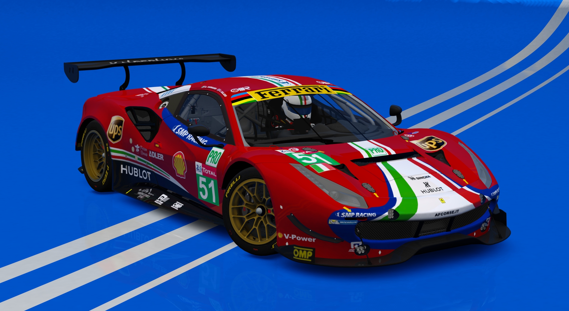 Ferrari 488 GTE, skin 51_AF_LM