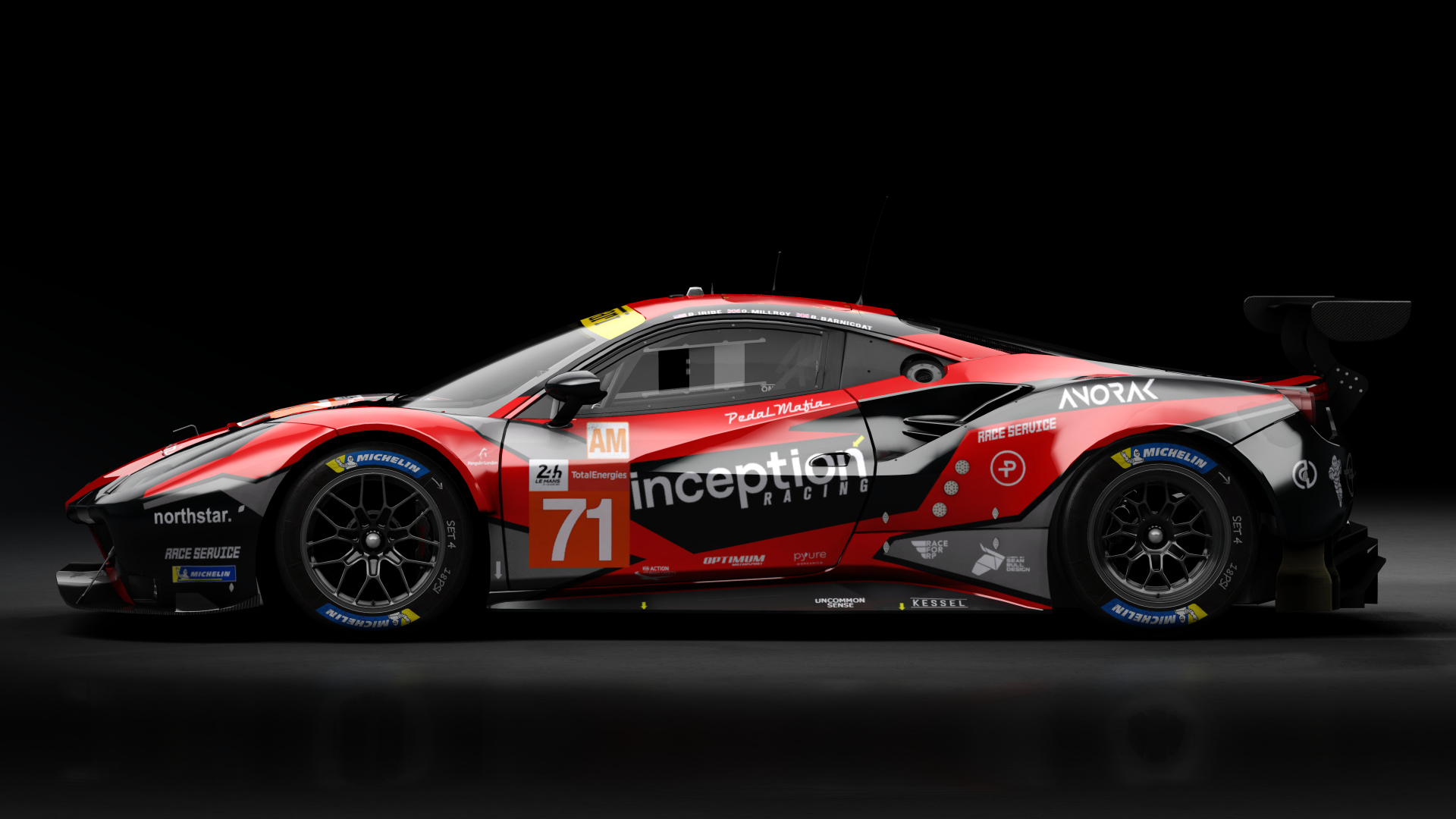 2018 Ferrari 488 GTE Evo Le Mans Spec [Michelotto], skin 2021 #71 Inception Racing LM24