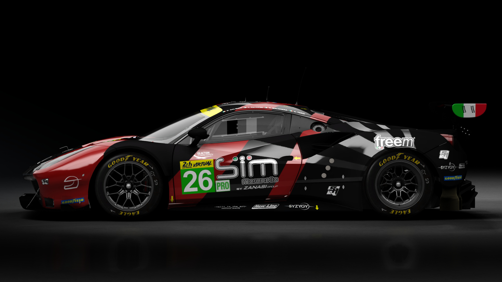2018 Ferrari 488 GTE Evo Le Mans Spec [Michelotto], skin 2023 #26 Sim Maranello LM24 VIRTUAL