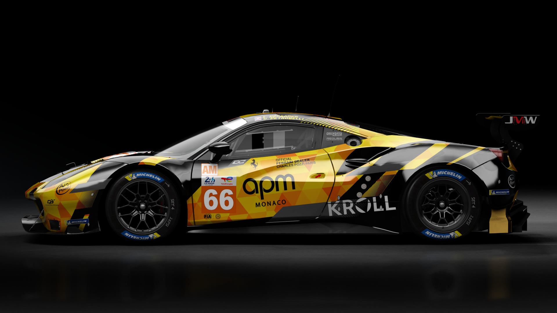 2018 Ferrari 488 GTE Evo Le Mans Spec [Michelotto], skin 2023 #66 JMW Motorsport LM24